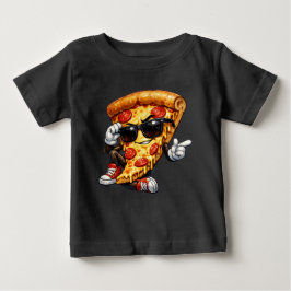 Koel Pizza Slice Mascotte met Zonnebril Kunst