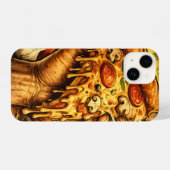 Koel pizzaliefhebber telefoonhoesje – Grappige piz iPhone Hoesje (Achterkant horizontaal)
