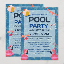 Koel Pool Party | Uitnodiging voor zwemvogels