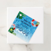 Koel Pool Party | Zwemende verjaardag Dank u Bedankjes Labels (In situ)