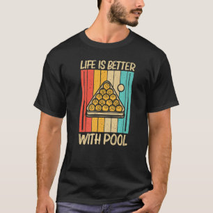 Koel pool voor mannen Snooker Billiards 8 Ball P T-shirt
