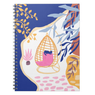 Koel reizen Griekse strandschildering Notitieboek