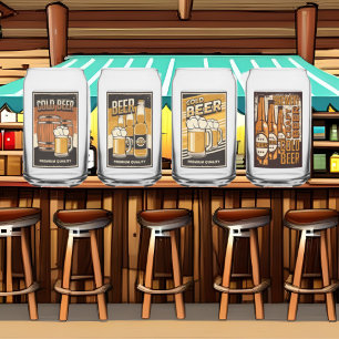 Koel retro  bier blikvorm glas