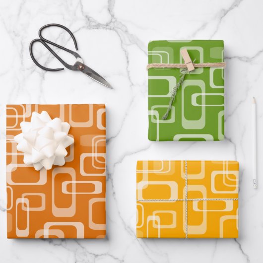 Koel retro moskeeën terug naar het 60-patroon inpakpapier vel (Voorkant)