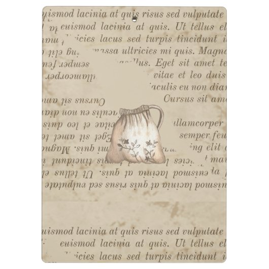 Koel retro planten en kruid Rustisch met tekstontw Klembord (Achterkant)