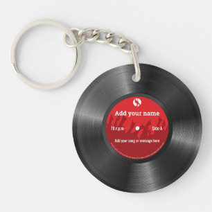 Koel retro vinyl record, acrylSleutelhanger Sleutelhanger