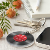 Koel retro vinylrecord, acrylSleutelhanger Sleutelhanger (Voorkant Rechts)