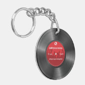 Koel retro vinylrecord, acrylSleutelhanger Sleutelhanger (Voorkant Links)
