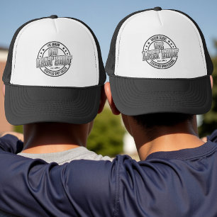 Koel Retro Zwart-Wit Bruidsjonker Afscheid Van De Trucker Pet