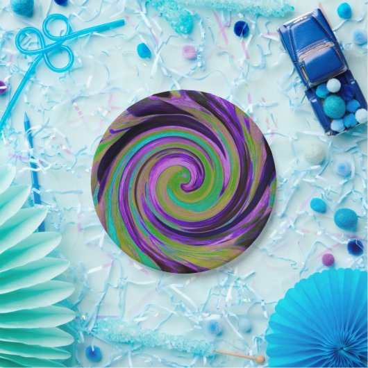 Koel-retroactief-Paars en vlot-kunstwervelkolom Papieren Bordje (Feest)