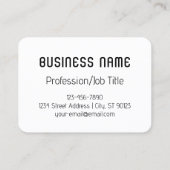 Koel Retromodern | Wit & Zwart Visitekaartje (Achterkant)