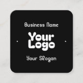 Koel Retromodern | Zwart-wit Vierkante Visitekaartje (Voorkant)