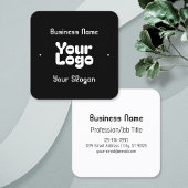 Koel Retromodern | Zwart-wit Vierkante Visitekaartje