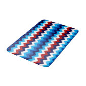 Koel Rood Wit Blauw Chevron Print Medium Badmat (Gekanteld)