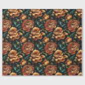 Koel roos bloem natuur inpakpapier (Vlak)