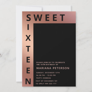 Koel roos goud moderne eenvoudige typografie kaart