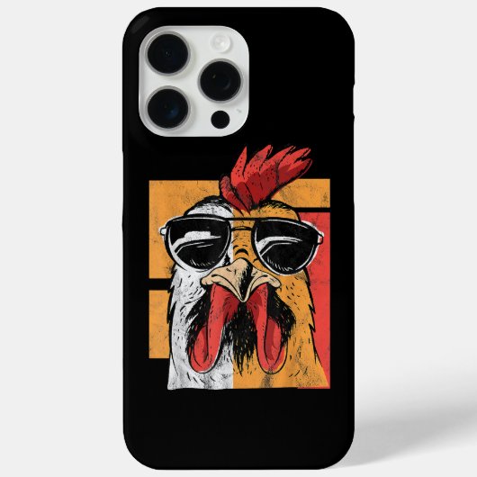 Koel Rooster met zonnebrillen Retro  Chic Case-Mate iPhone Case (Achterkant)
