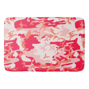 Koel roze camouflagepatroon badmat