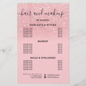 Koel roze glitters prijzen logo We're open Flyer (Achterkant)