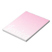 Koel roze gradiënt ombre uw script notitieblok (Gedraaid)