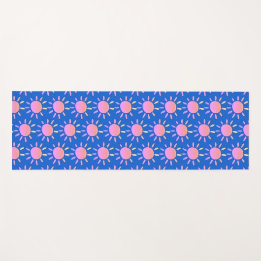 Koel Roze gradiënt Sun Patroon met dubbel zond Yogamat (Voorkant (horizontaal))