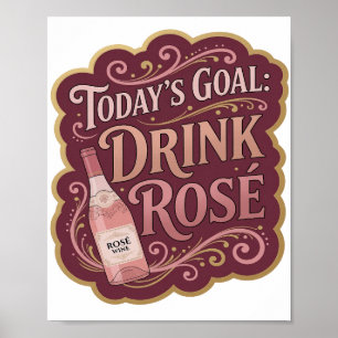 Koel roze HEDENDAAGS DOEL DRINK ROOS Modern ontwer Poster