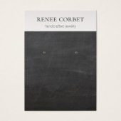 Koel Rustic Black Earring Display Kaart (Voorkant)