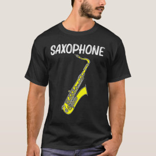 Koel saxofone voor mannen Jazz Player marsen T-shirt
