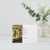 Koel schaakbord met noten en Bolts Visitekaartje (Staand voorkant)