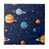 Koel Sci Fi uit Space Vibes Tegeltje (Voorkant)