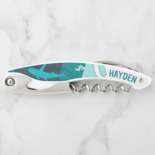 Koel Shark Abstracte kunst op maat Kurkentrekker