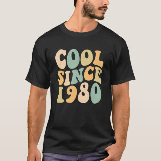 Koel sinds 1980 Retro Verjaardag 1980 Verjaardag T-shirt