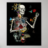 Koel Skeleton Plant Natuur Vloerhalloween Poster (Voorkant)