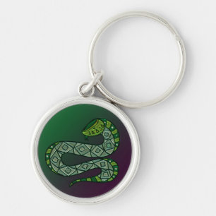 Koel slang gemetalliseerde tribale kunst sleutelhanger