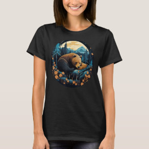 Koel slapend Beer in Wilderness voor Hibernation T-shirt