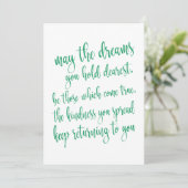 Koel smaragdgroen St. Patrick's Day-feestscript Kaart (Staand voorkant)
