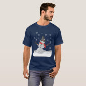 Koel Snowman in zonnebril T-shirt (Voorkant volledig)