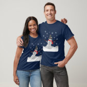 Koel Snowman in zonnebril T-shirt (Unisex)