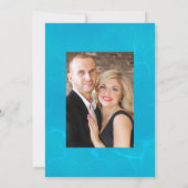 Koel strand bruiloft foto save the date (Achterkant)