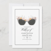 Koel strandbruiloft thema save the date (Voorkant)