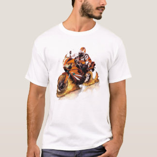 Koel T-shirt met design motorfiets van de auteur