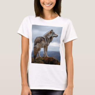 Koel T-shirt met design wolf van de auteur
