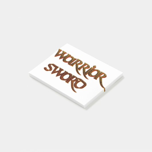 Koel tekst - Warrior Sword Post-it® Notes (Schuin)