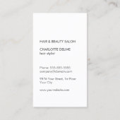 Koel  textuur Gele schaar Haarlijst Visitekaartje (Achterkant)