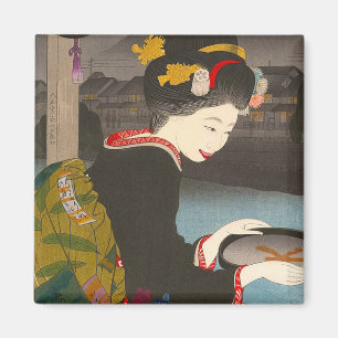 Koel traditioneel japans bos klassieke geisha magneet
