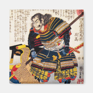 Koel traditionele japanse krijger samurai magneet