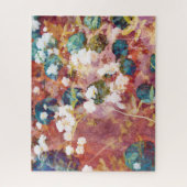 Koel, trendy kunst van het romantisch bloempatroon legpuzzel (Verticaal)