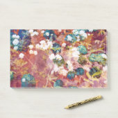 Koel, trendy kunst van het romantisch bloempatroon post-it® notes (Op bureau)