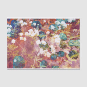 Koel, trendy kunst van het romantisch bloempatroon tissuepapier