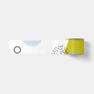 Koel, trendy, modern, Memphis groen blauw geometri Lint